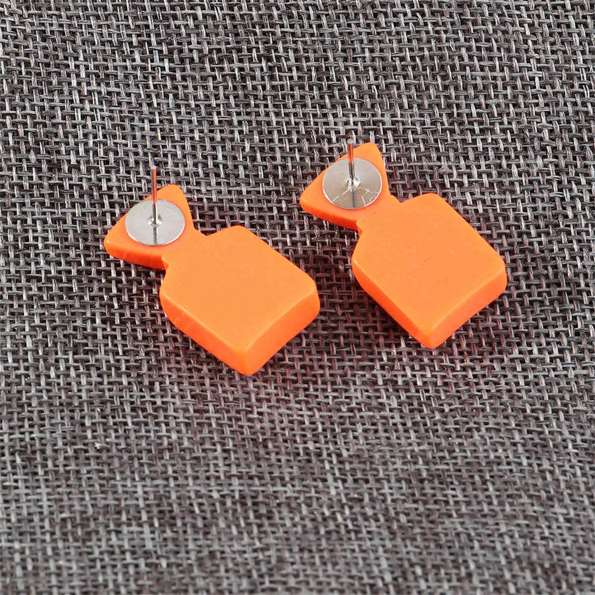 Orange & Silvertone Pumpkin Candy Stud Earrings sold by Zulily product image thumbnail 2