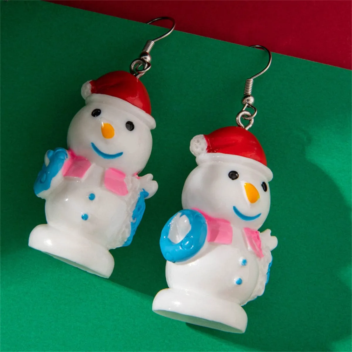 Red & Blue Snowman Drop Earrings sold by Zulily product image thumbnail 2