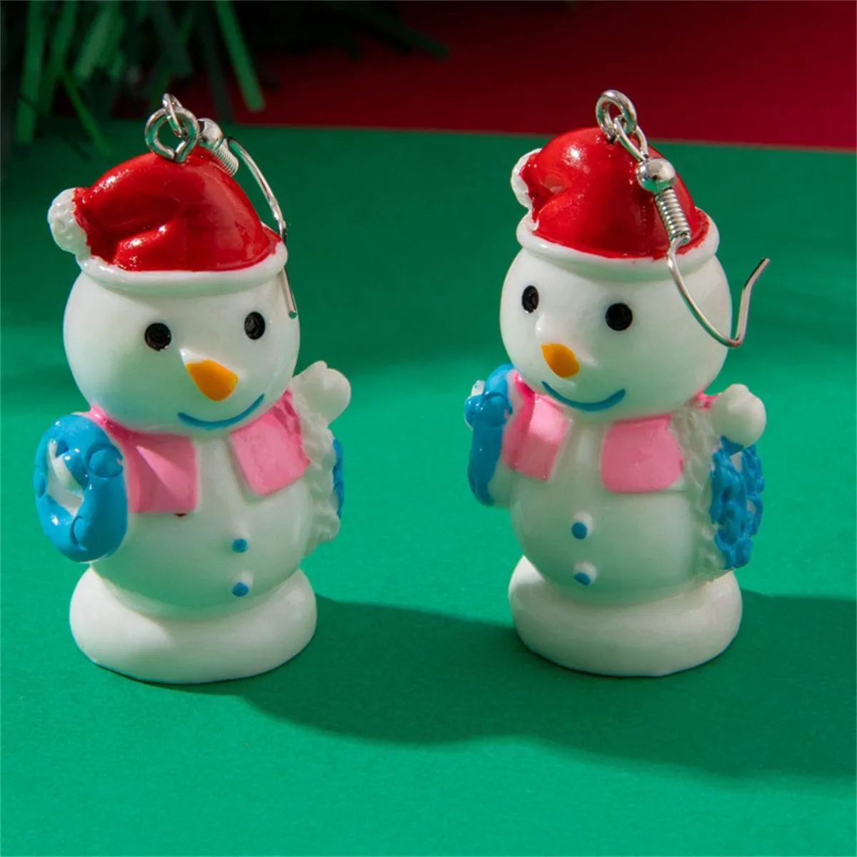 Red & Blue Snowman Drop Earrings sold by Zulily product image thumbnail 3