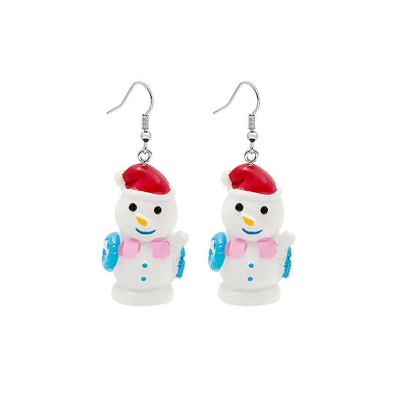 Red & Blue Snowman Drop Earrings made by Zulily