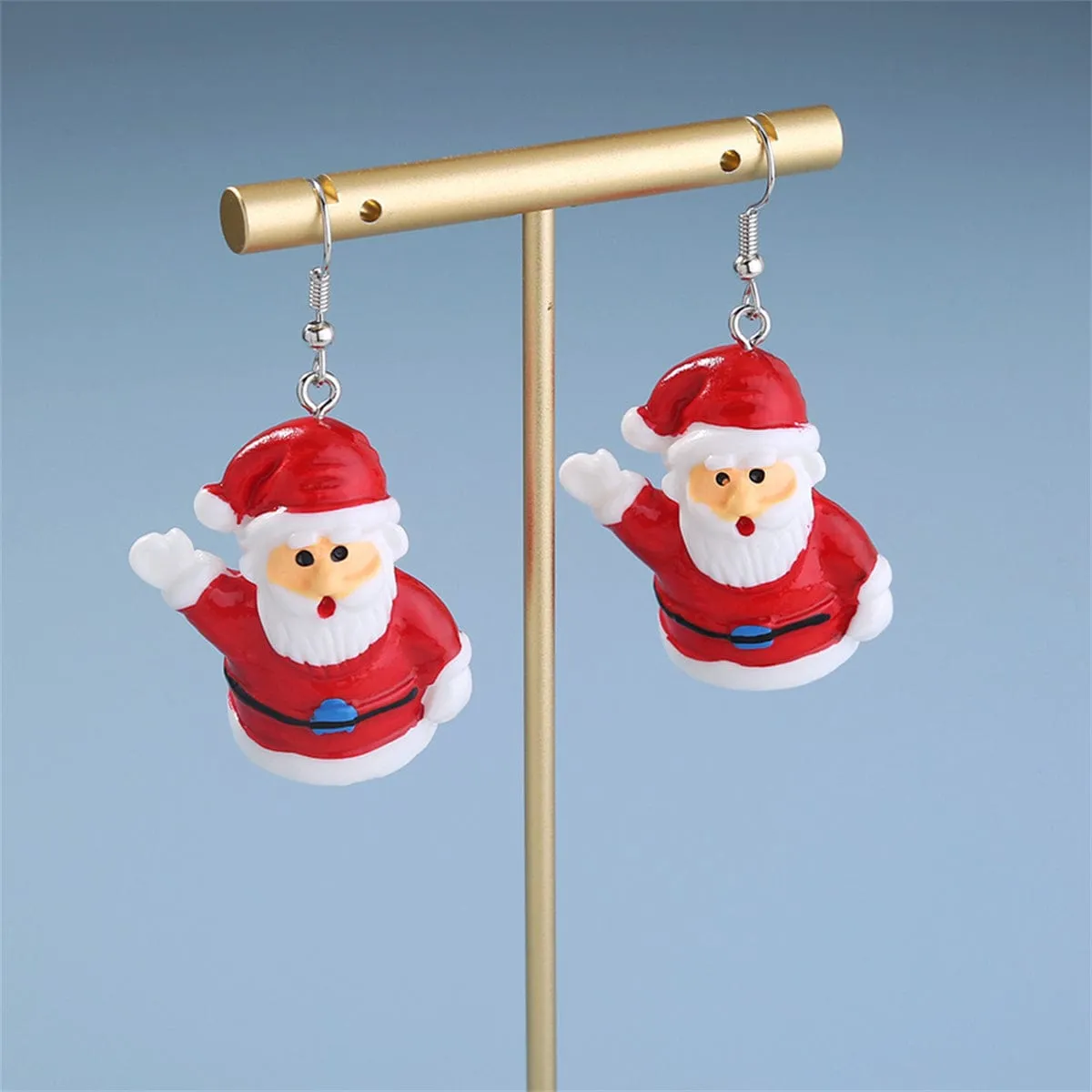 Red & White Santa Drop Earrings sold by Zulily product image thumbnail 2