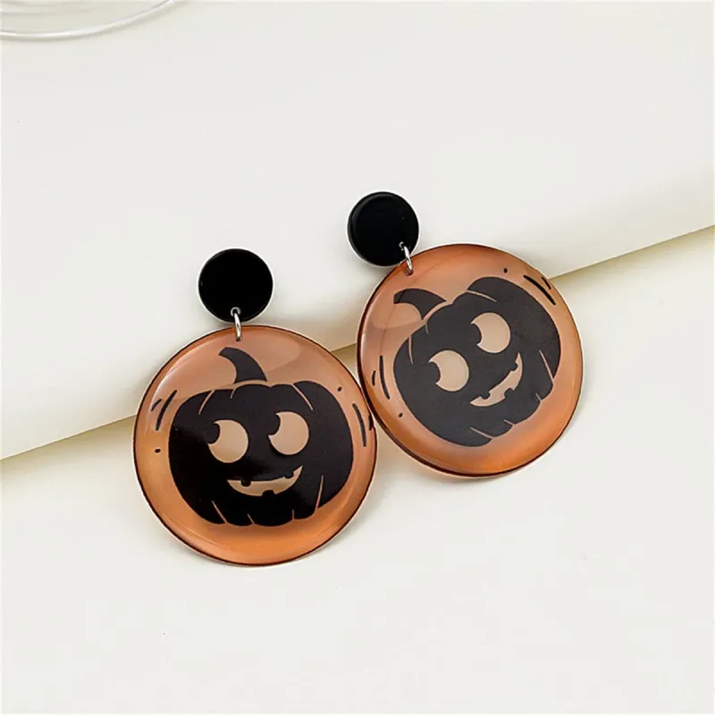 Black & Orange Jack-O'-Lantern Drop Earrings made by Zulily