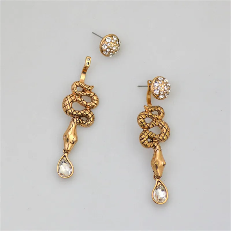 Cubic Zirconia & Goldtone Snake Ear Jackets made by Zulily