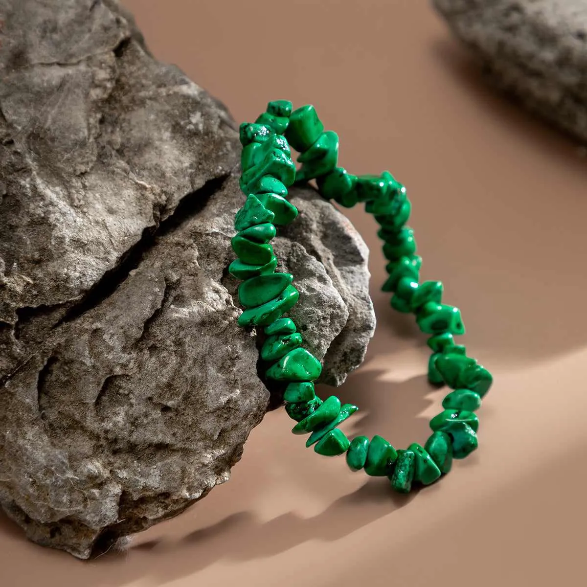 Dark Green Quartz Beaded Stretch Bracelet sold by Zulily product image thumbnail 2