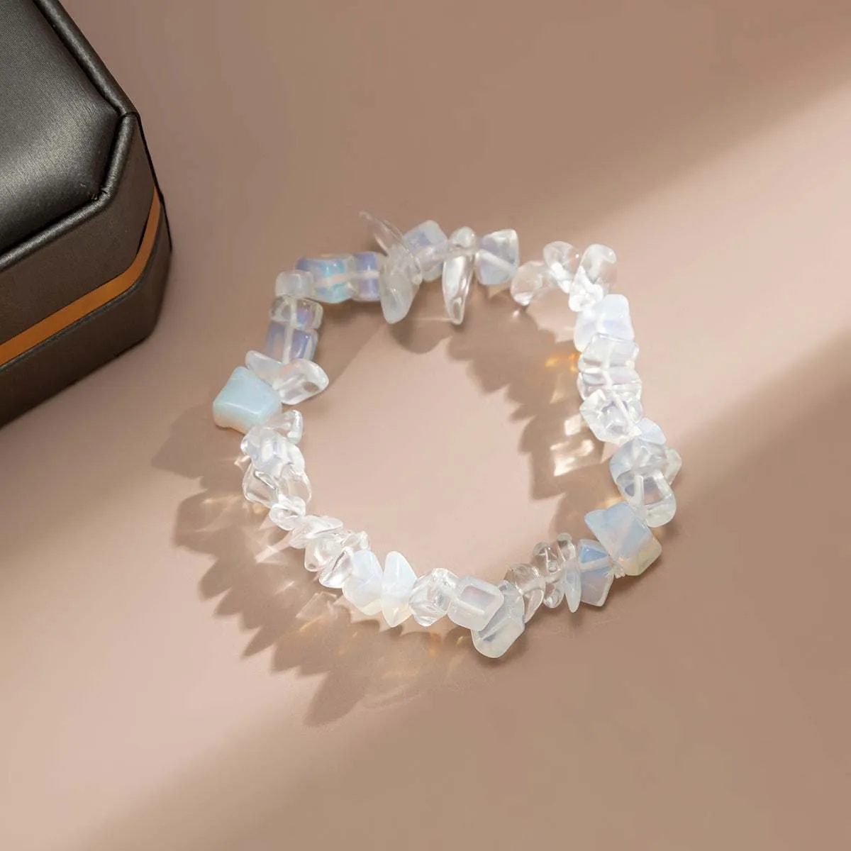 White Resin Stretch Bracelet sold by Zulily product image thumbnail 3