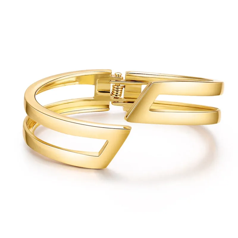 Goldtone Open Layered Bypass Bangle made by Zulily
