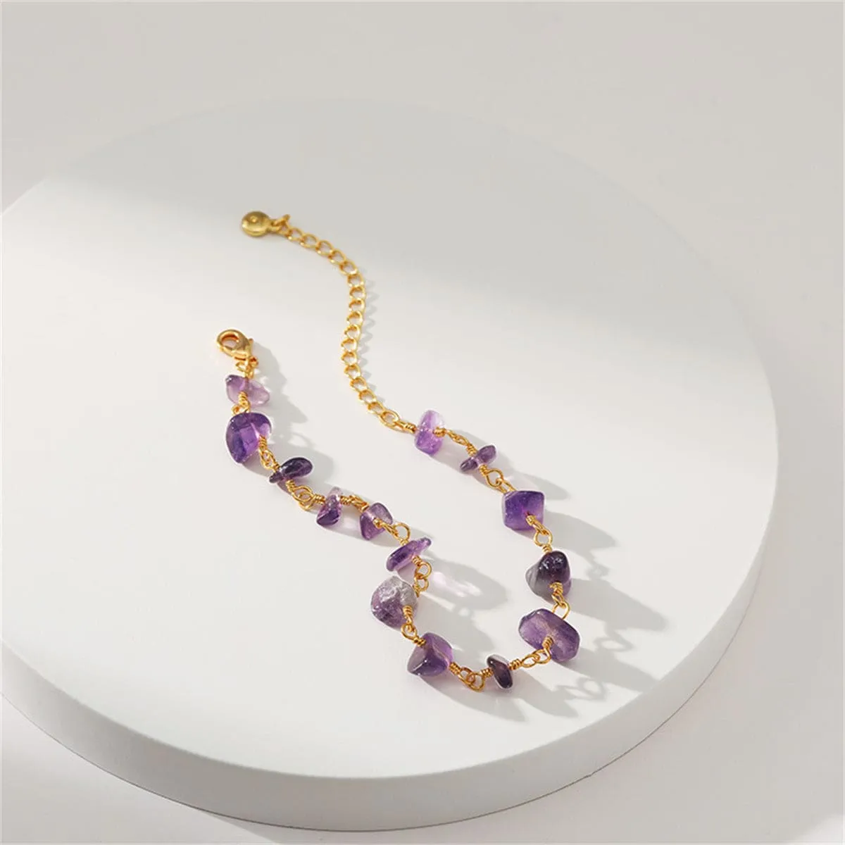 Purple Resin & Goldtone Bracelet sold by Zulily product image thumbnail 4
