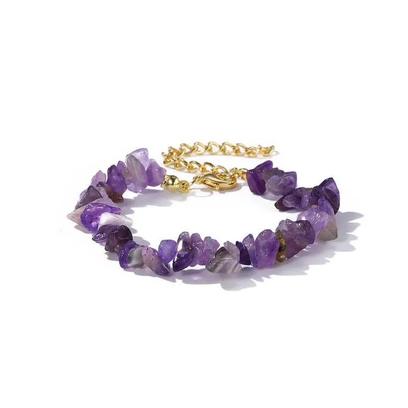 Purple Resin & Goldtone Bracelet made by Zulily