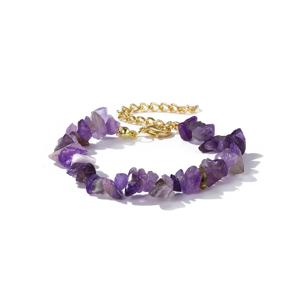 Purple Resin & Goldtone Bracelet sold by Zulily