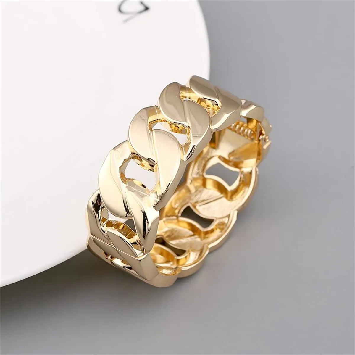Goldtone Curb-Chain Bangle sold by Zulily product image thumbnail 2