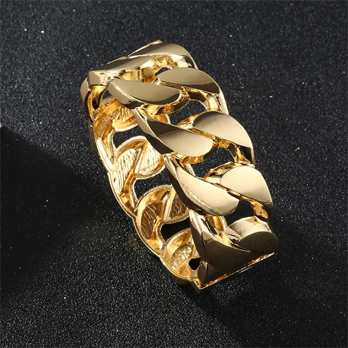 Goldtone Curb-Chain Bangle sold by Zulily product image thumbnail 3