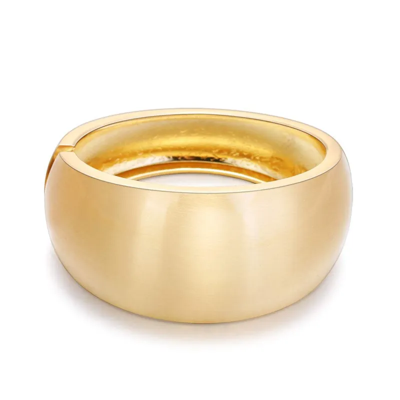 Goldtone Frosted Oval Bangle made by Zulily