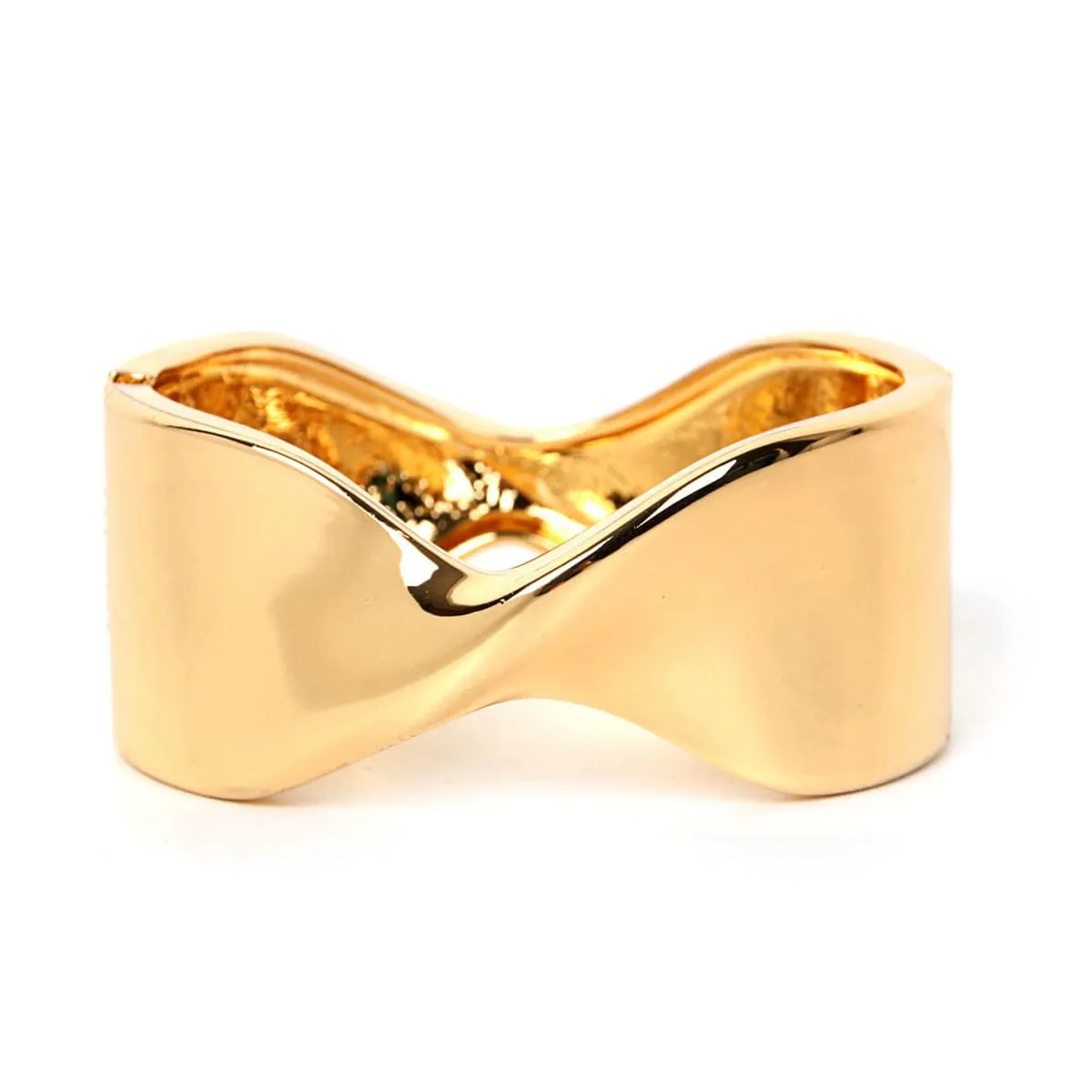 Goldtone Twisted Bangle sold by Zulily