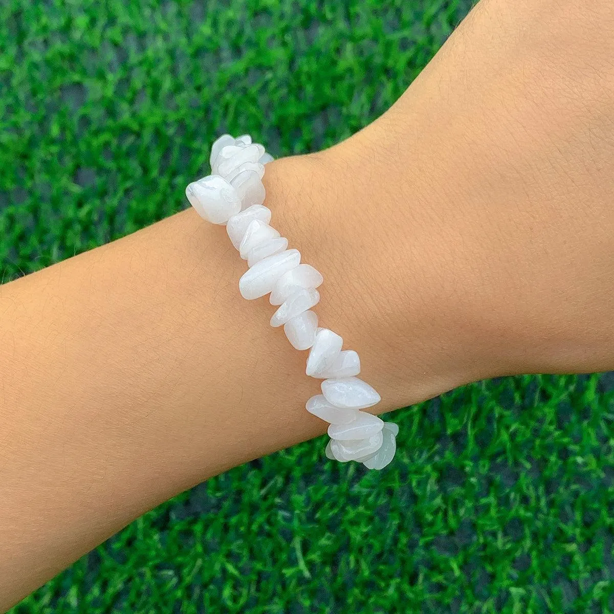 White Quartz Stretch Bracelet sold by Zulily