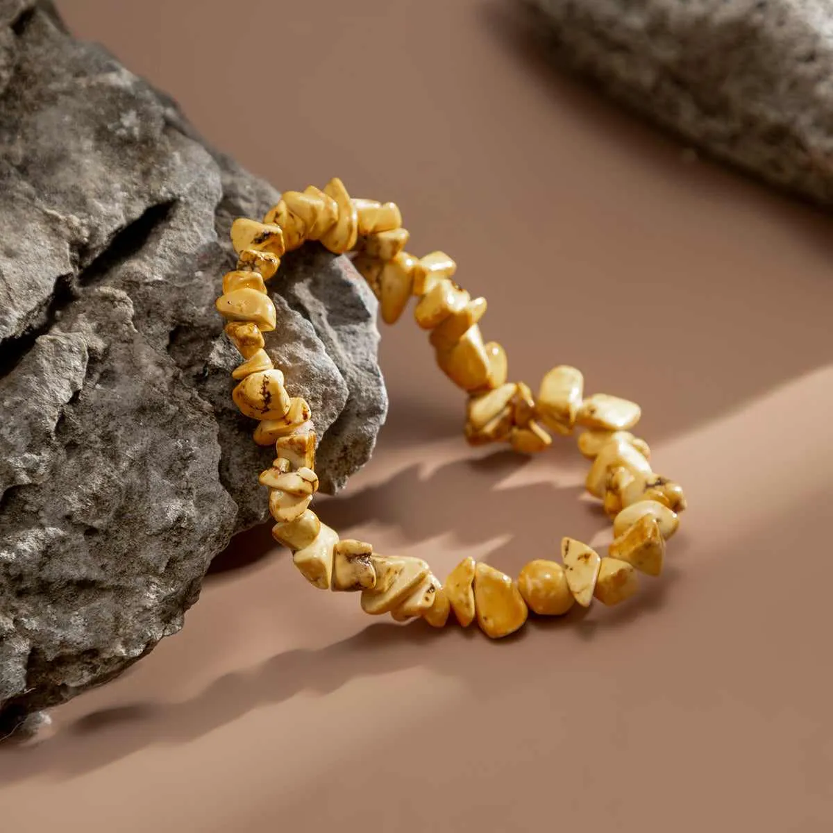 Yellow Turquoise Beaded Stretch Bracelet sold by Zulily product image thumbnail 2