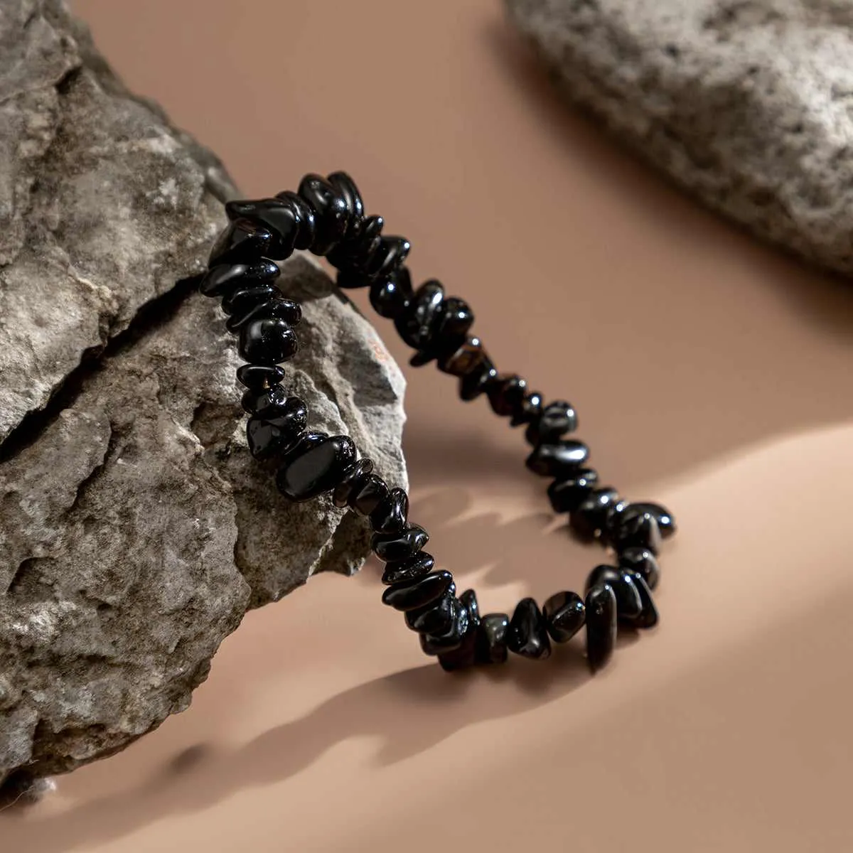 Black Resin Stretch Bracelet sold by Zulily product image thumbnail 2