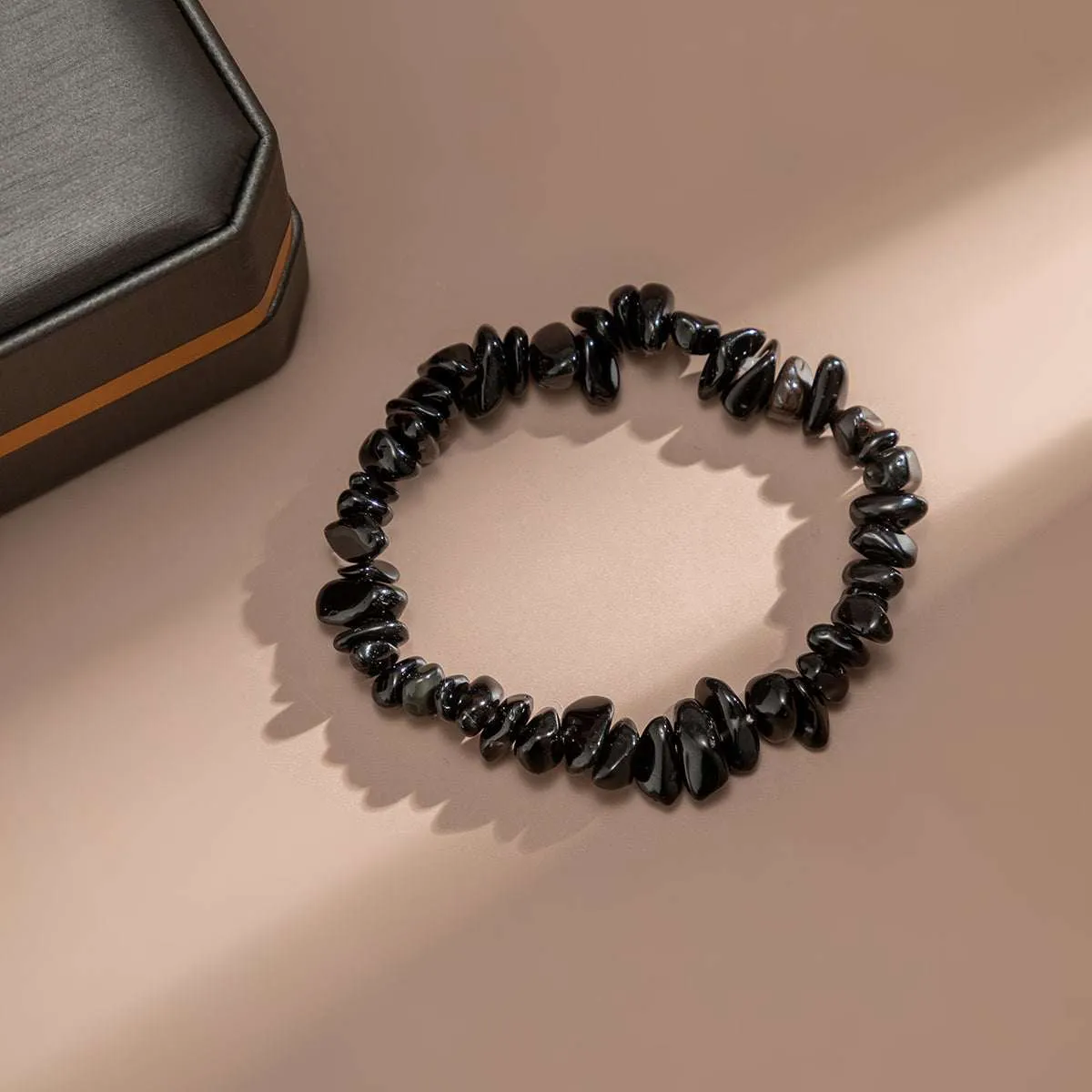Black Resin Stretch Bracelet sold by Zulily product image thumbnail 3
