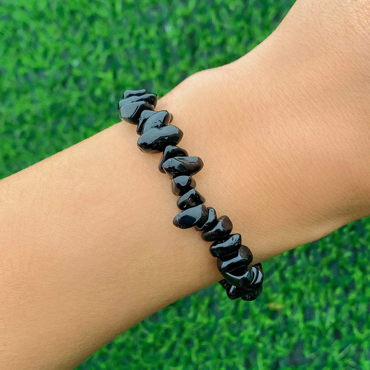 Black Resin Stretch Bracelet sold by Zulily