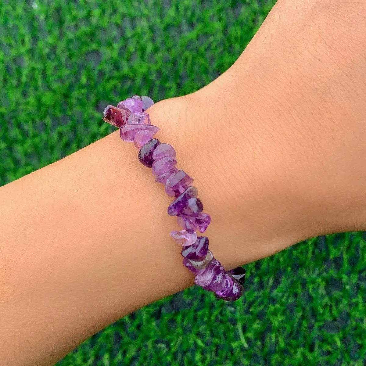 Purple Quartz Stretch Bracelet sold by Zulily