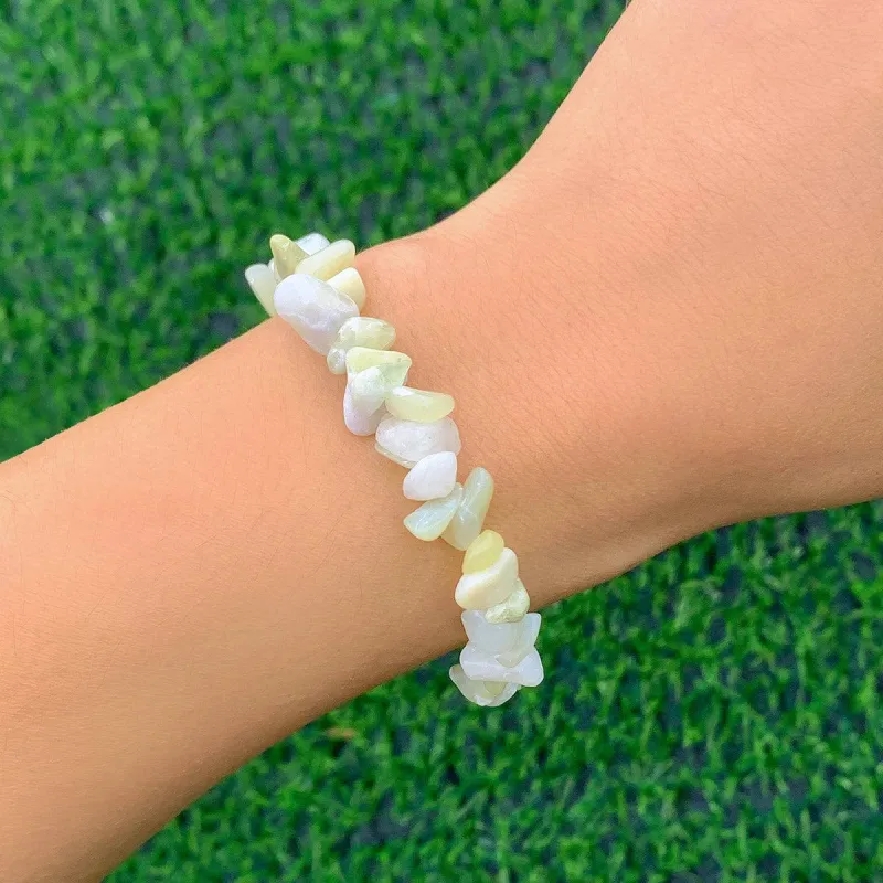Green Quartz Stretch Bracelet made by Zulily