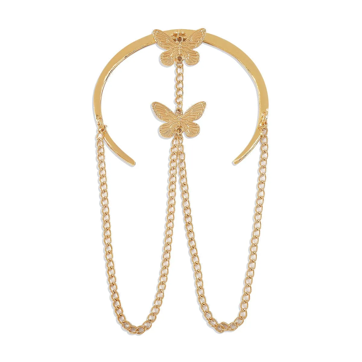 Goldtone Butterfly Chain Arm Cuff sold by Zulily product image thumbnail 3