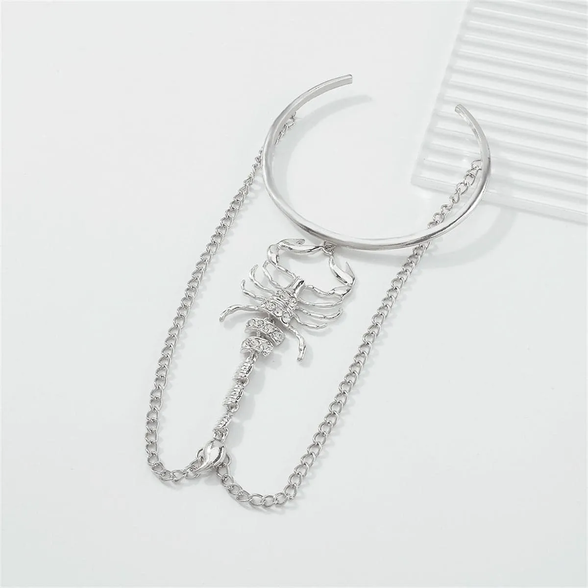 Cubic Zirconia & Silvertone Scorpion Tassel Arm Cuff sold by Zulily product image thumbnail 2