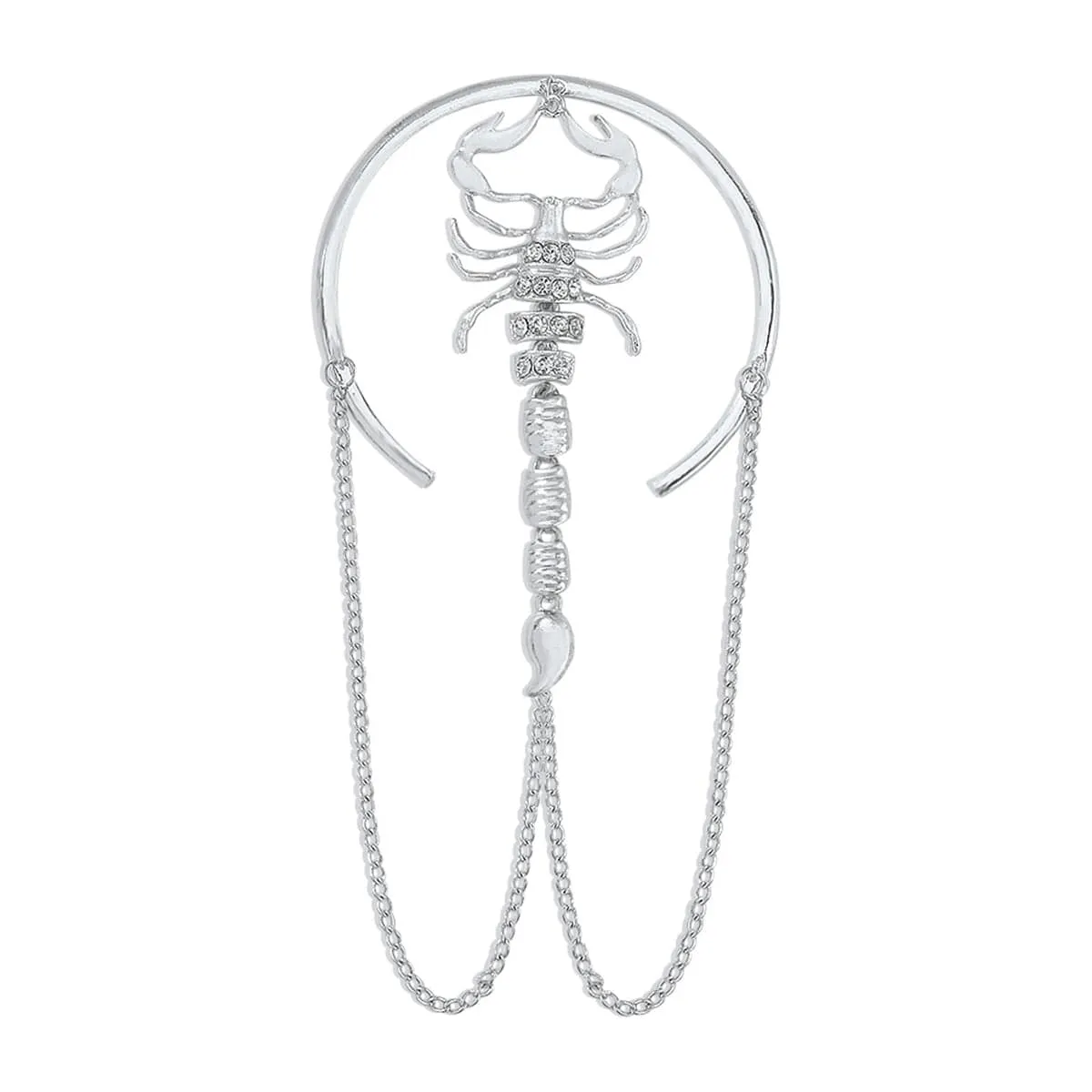 Cubic Zirconia & Silvertone Scorpion Tassel Arm Cuff sold by Zulily