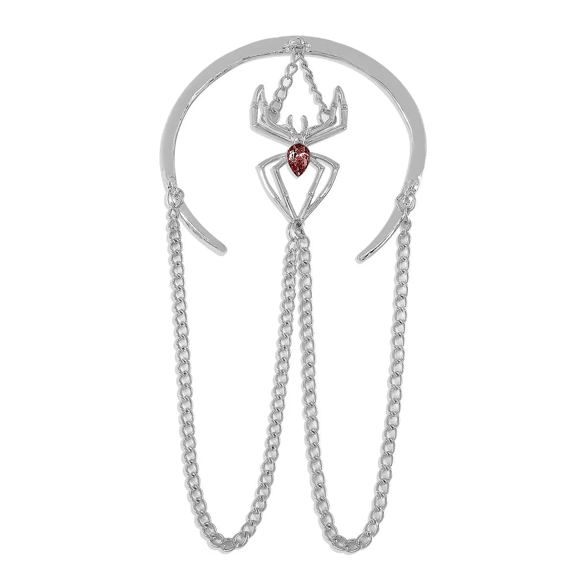 Crystal & Silvertone Spider Chain Arm Cuff sold by Zulily product image thumbnail 2