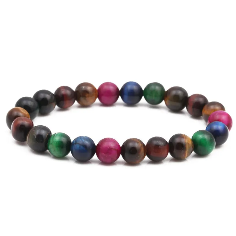 Jewel Tone Quartz Beaded Stretch Bracelet made by Zulily