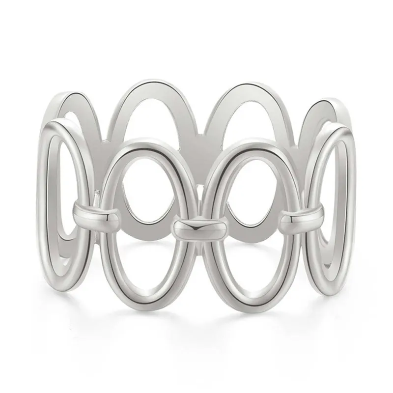 Silvertone Oval Station Bangle made by Zulily