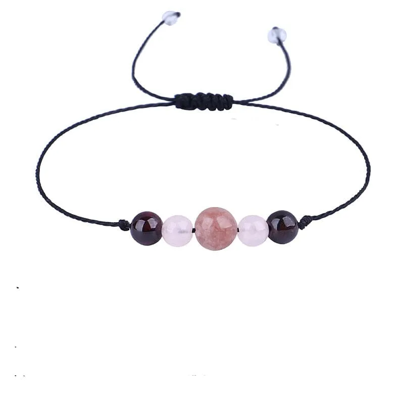 Pink Quartz 'Love' Adjustable Bracelet sold by Zulily product image thumbnail 2
