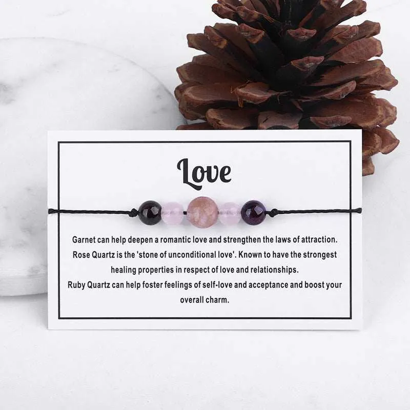 Pink Quartz 'Love' Adjustable Bracelet made by Zulily