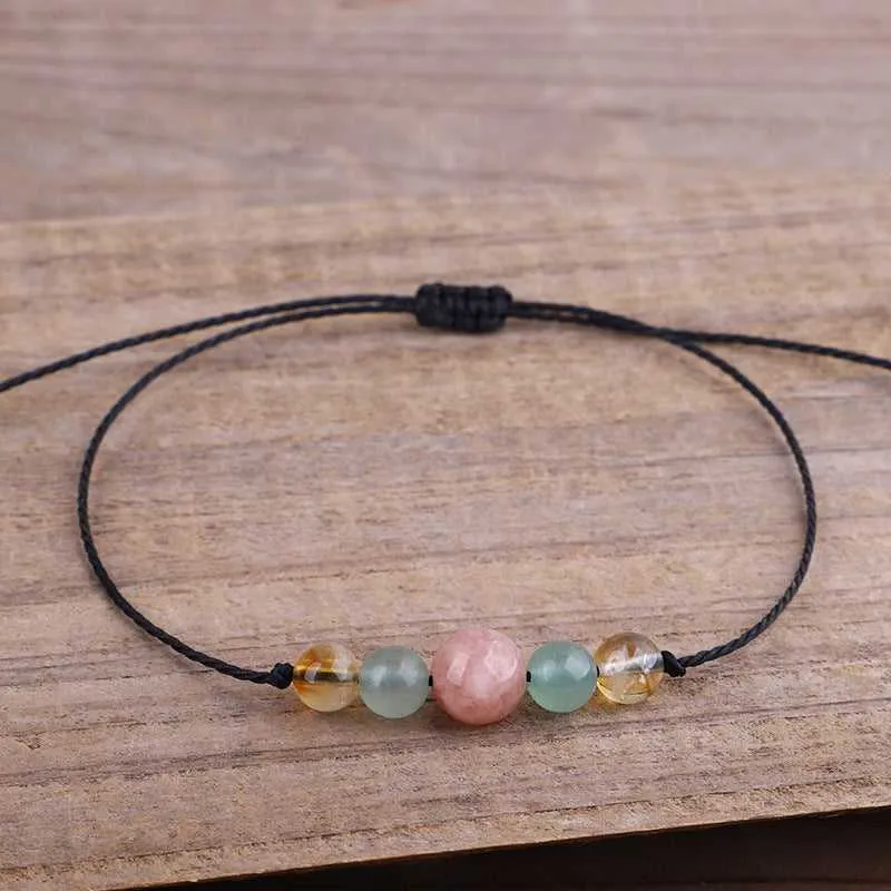 Yellow & Pink Quartz Beaded Adjustable Bracelet made by Zulily