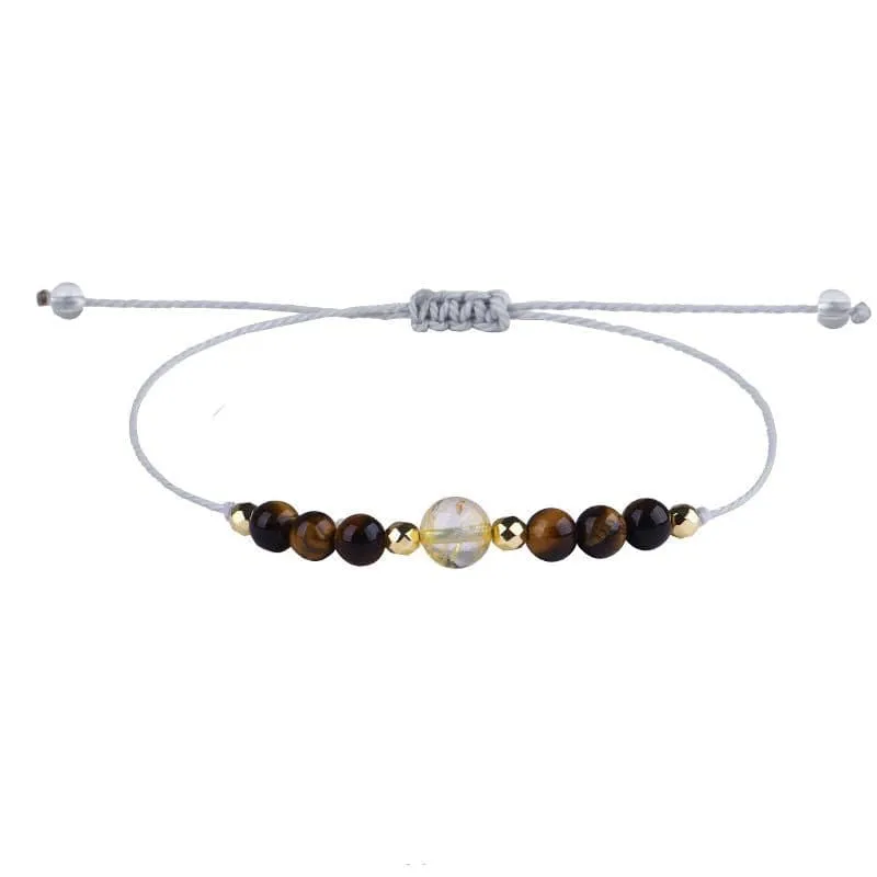 Quartz & Yellow Beaded Adjustable Bracelet sold by Zulily product image thumbnail 2