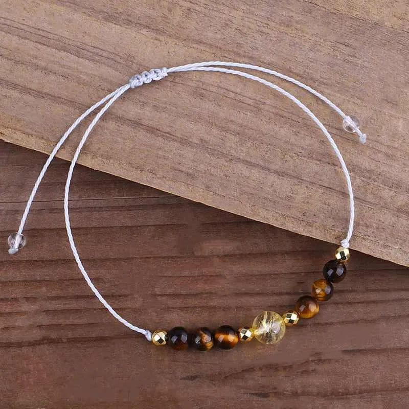 Quartz & Yellow Beaded Adjustable Bracelet sold by Zulily product image thumbnail 3