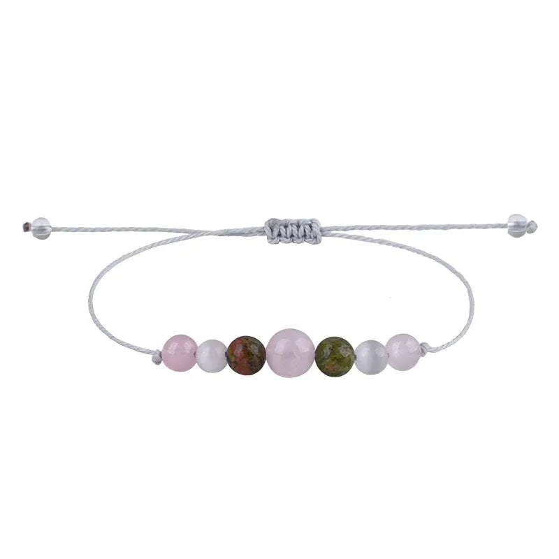 Green Quartz & White Beaded Adjustable Bracelet sold by Zulily product image thumbnail 2