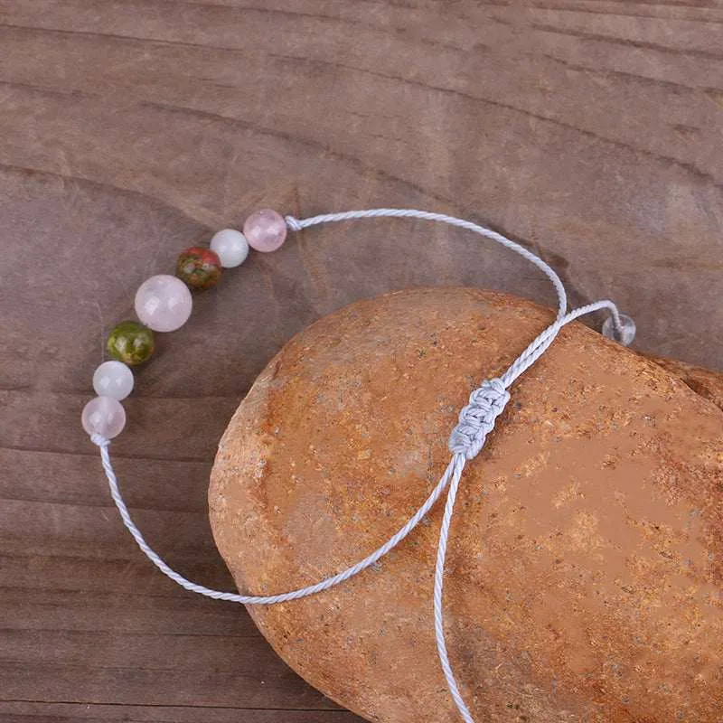 Green Quartz & White Beaded Adjustable Bracelet sold by Zulily product image thumbnail 3