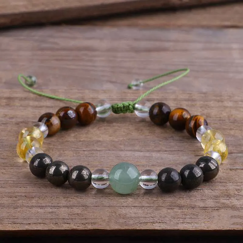 Quartz & Multicolor Beaded Adjustable Bracelet sold by Zulily