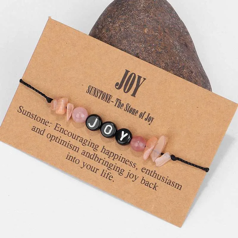 Pink Quartz & Black 'Joy' Adjustable Bracelet sold by Zulily product image thumbnail 3