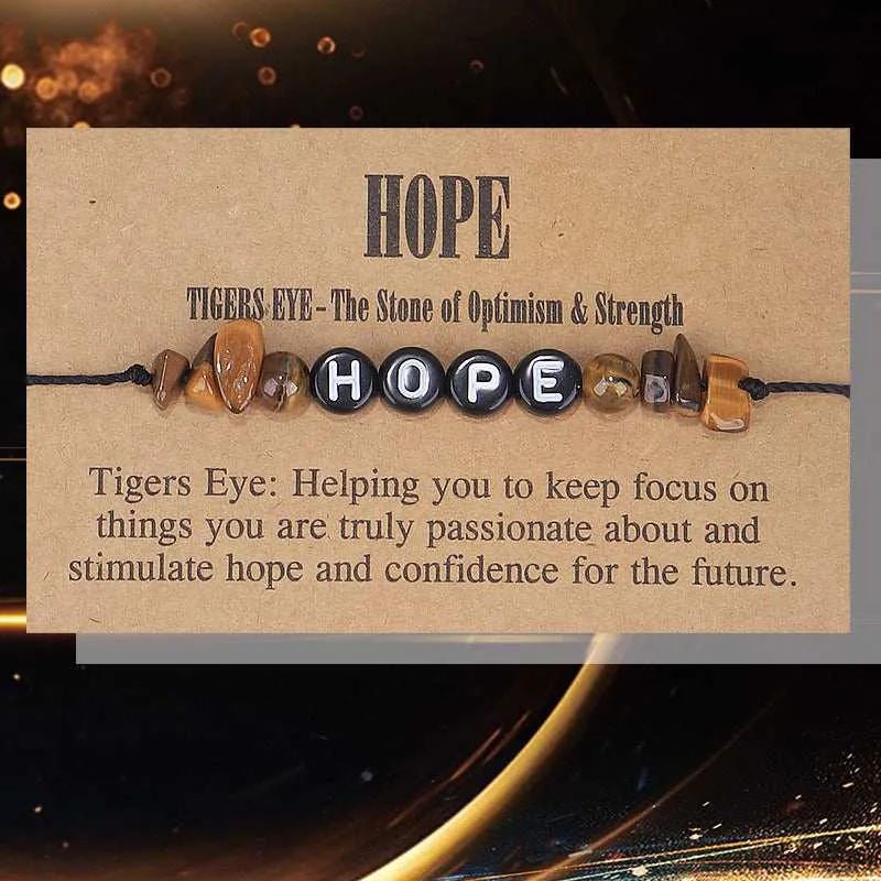 Quartz & Black 'Hope' Adjustable Bracelet made by Zulily