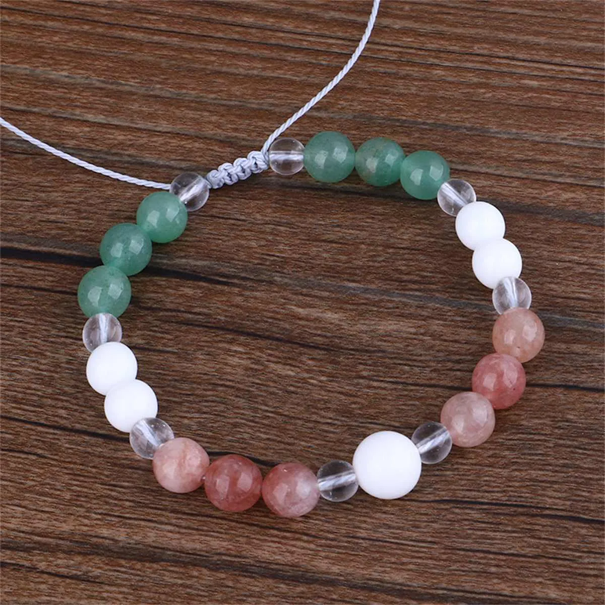 Pink & Green Quartz Adjustable Bracelet sold by Zulily product image thumbnail 3
