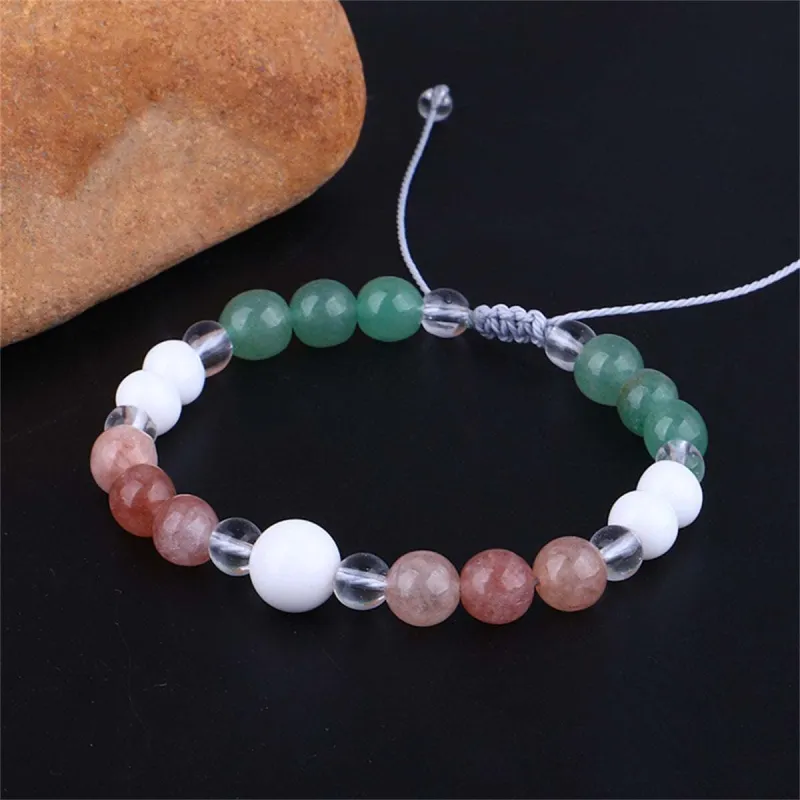 Pink & Green Quartz Adjustable Bracelet made by Zulily