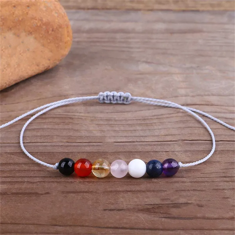 Multicolor Quartz & White Beaded Adjustable Bracelet made by Zulily