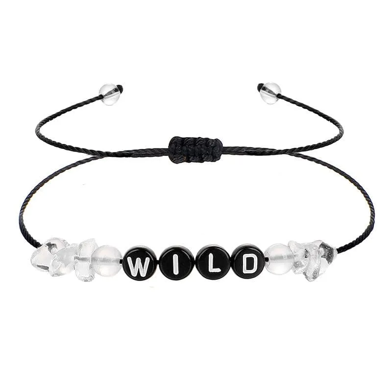 Clear & Black 'Wild' Adjustable Bracelet sold by Zulily product image thumbnail 2