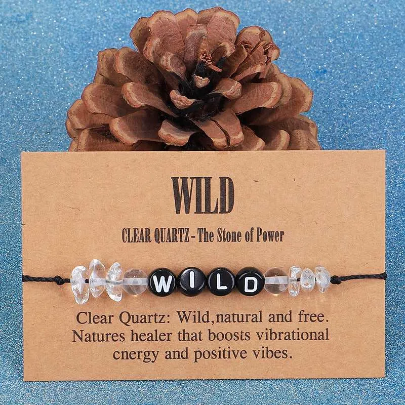 Clear & Black 'Wild' Adjustable Bracelet sold by Zulily product image thumbnail 3