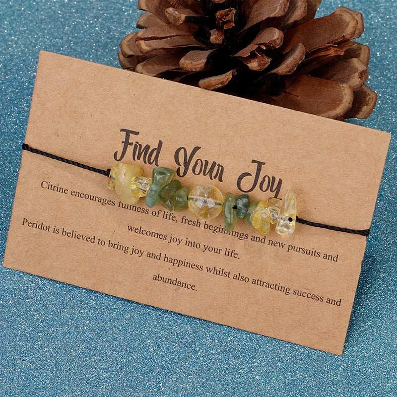 Yellow & Green 'Find Your Joy' Adjustable Bracelet sold by Zulily