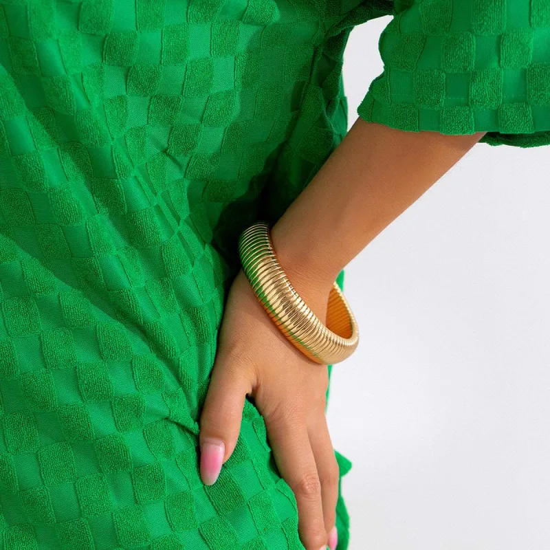 Goldtone Herringbone Bangle made by Zulily