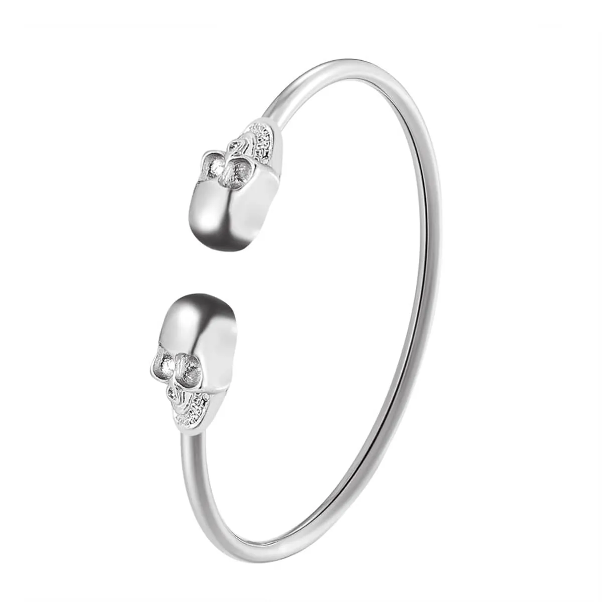 Silvertone Skull Cuff sold by Zulily