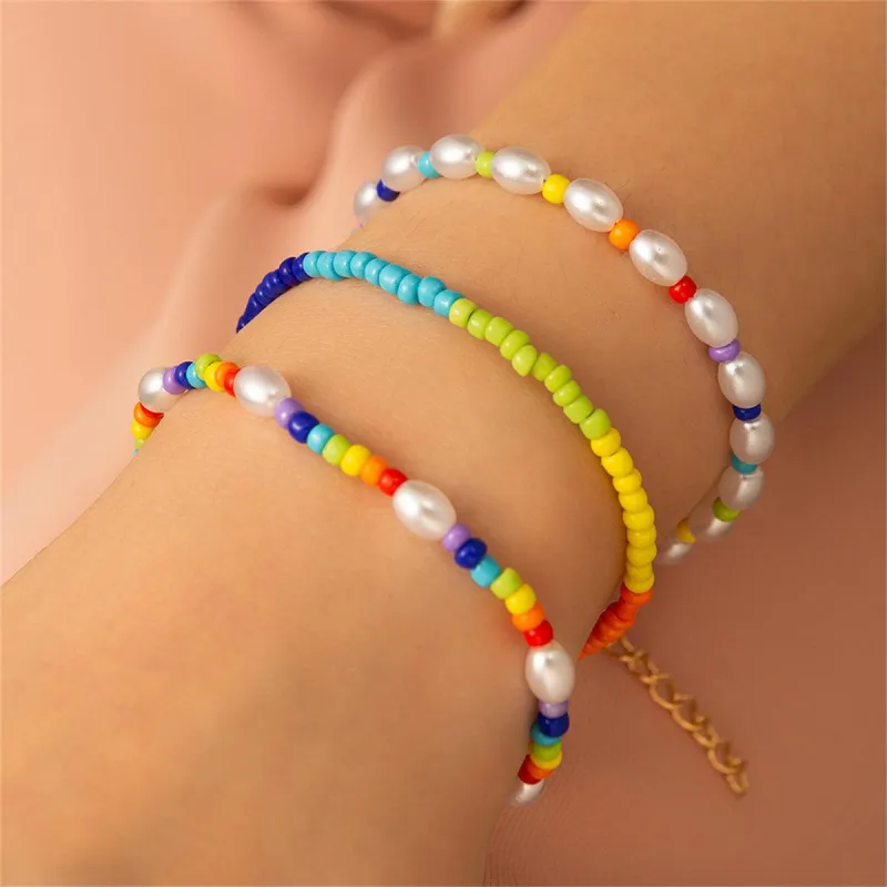 Pearl & Yellow Multicolor Beaded Bracelet Set made by Zulily