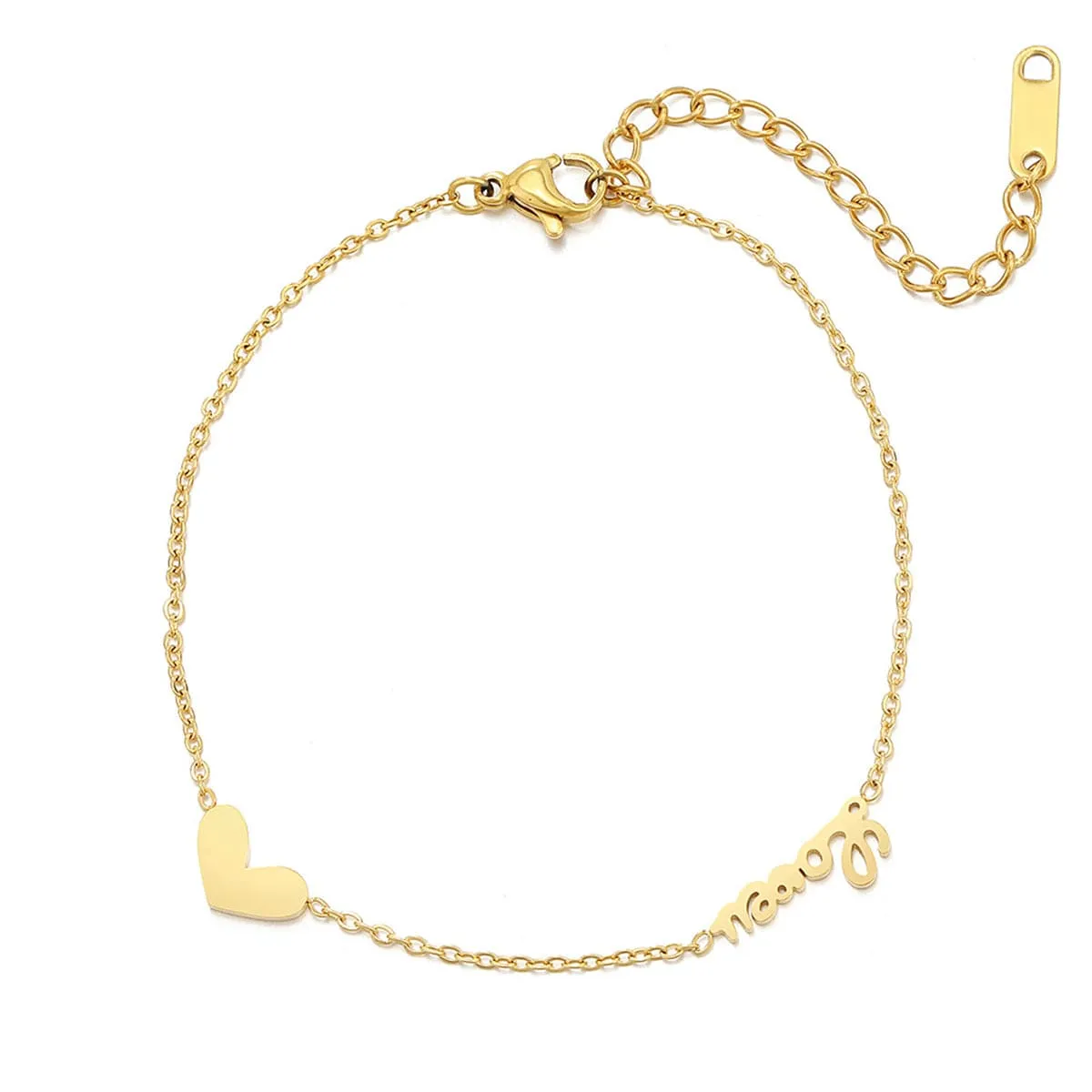 Goldtone Heart 'Love' Bracelet sold by Zulily product image thumbnail 2